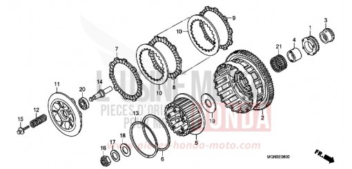 EMBRAYAGE CBF600NA de 2010